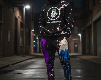Men’s custom dark theme tracksuit Corvus edition
