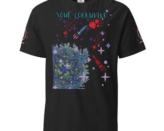 Heavyweight Graphic T-Shirt: Ring-Spun Cotton, Relaxed Fit Soul Corrupted The Cosmic Storm Tee