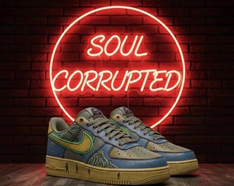 The "Vault-Dweller" Custom AF1s – Post-Apocalyptic Hand-Painted Sneakers