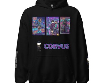 Corvus Night Mode Unisex Hoodie: Soul Corrupted Design