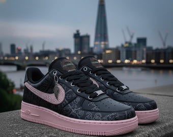custom air force 1  various colourways black/purple/white/blue