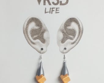 Hand-Painted Resin Drop Earrings, Unique Shapes, Lightweight for All-Day wear
