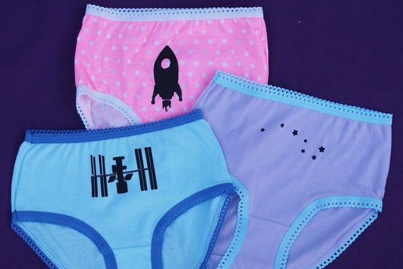 Girls Space Underwear Toddler Rocket Ship International Space