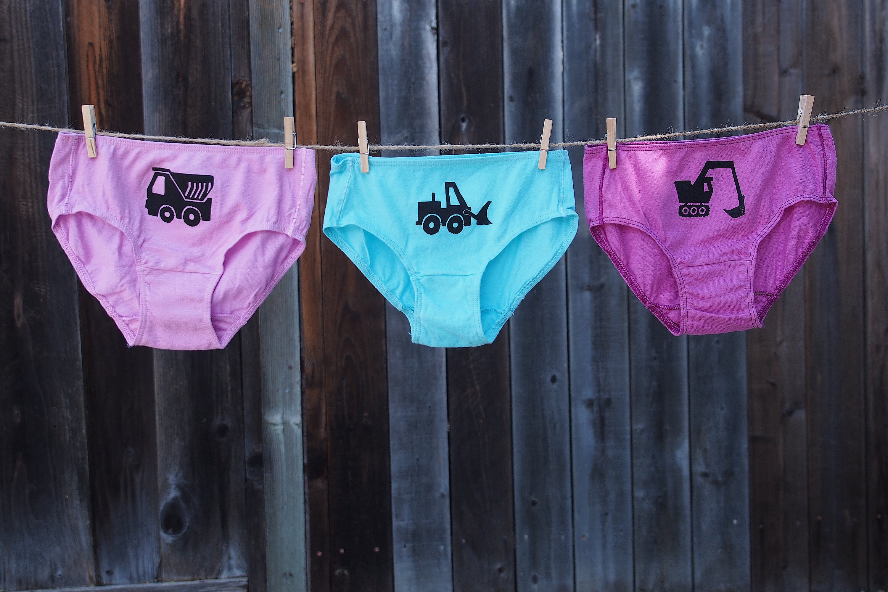 Girls Trucks Underwear Excavator Dump Truck Bulldozer Toddler Underwear