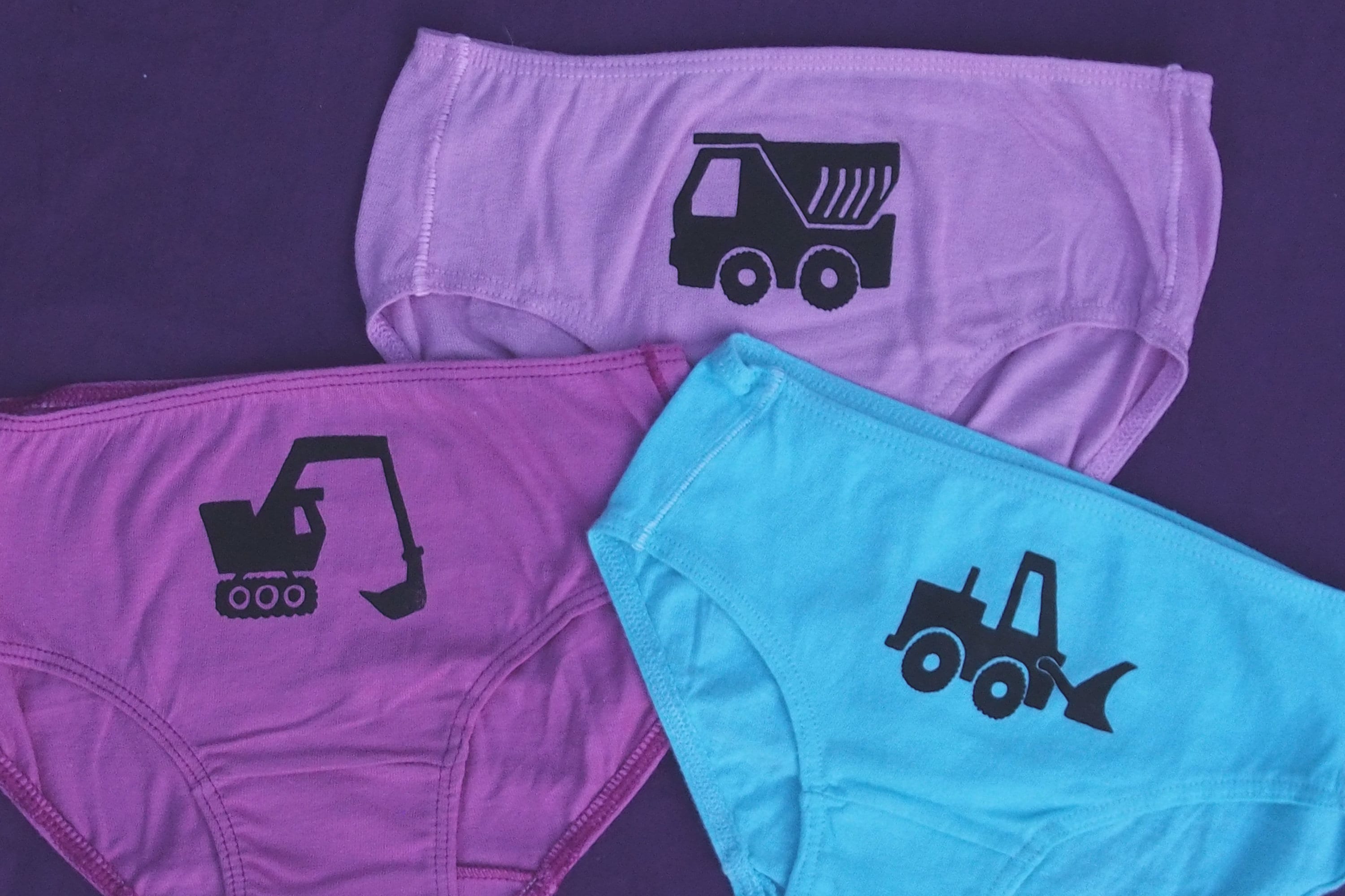Girls Trucks Underwear Excavator Dump Truck Bulldozer Toddler Underwear