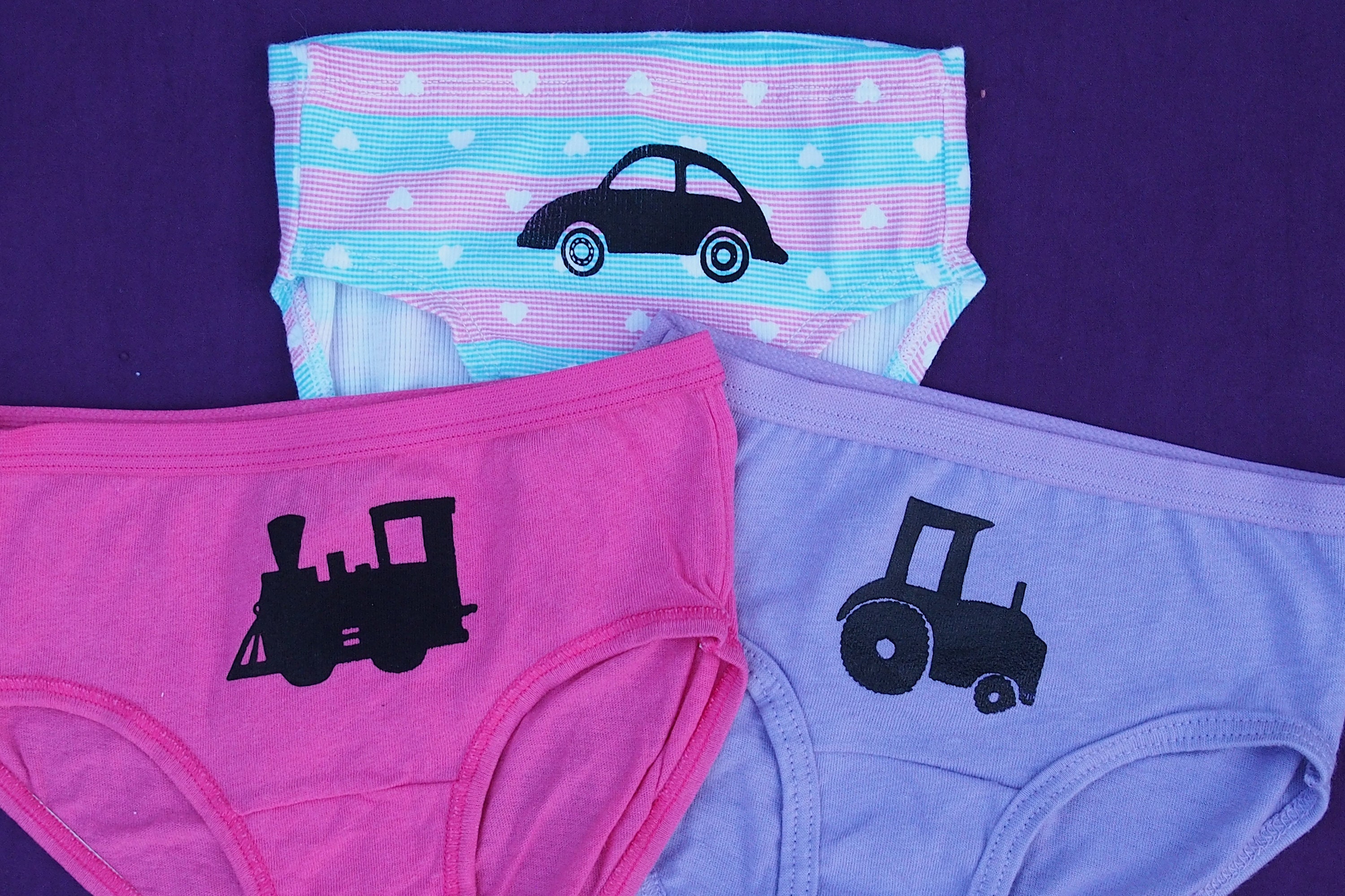 Girls Vehicle Underwear Car Tractor Train Toddler Things That Go Underwear  for Kids Set of 3 