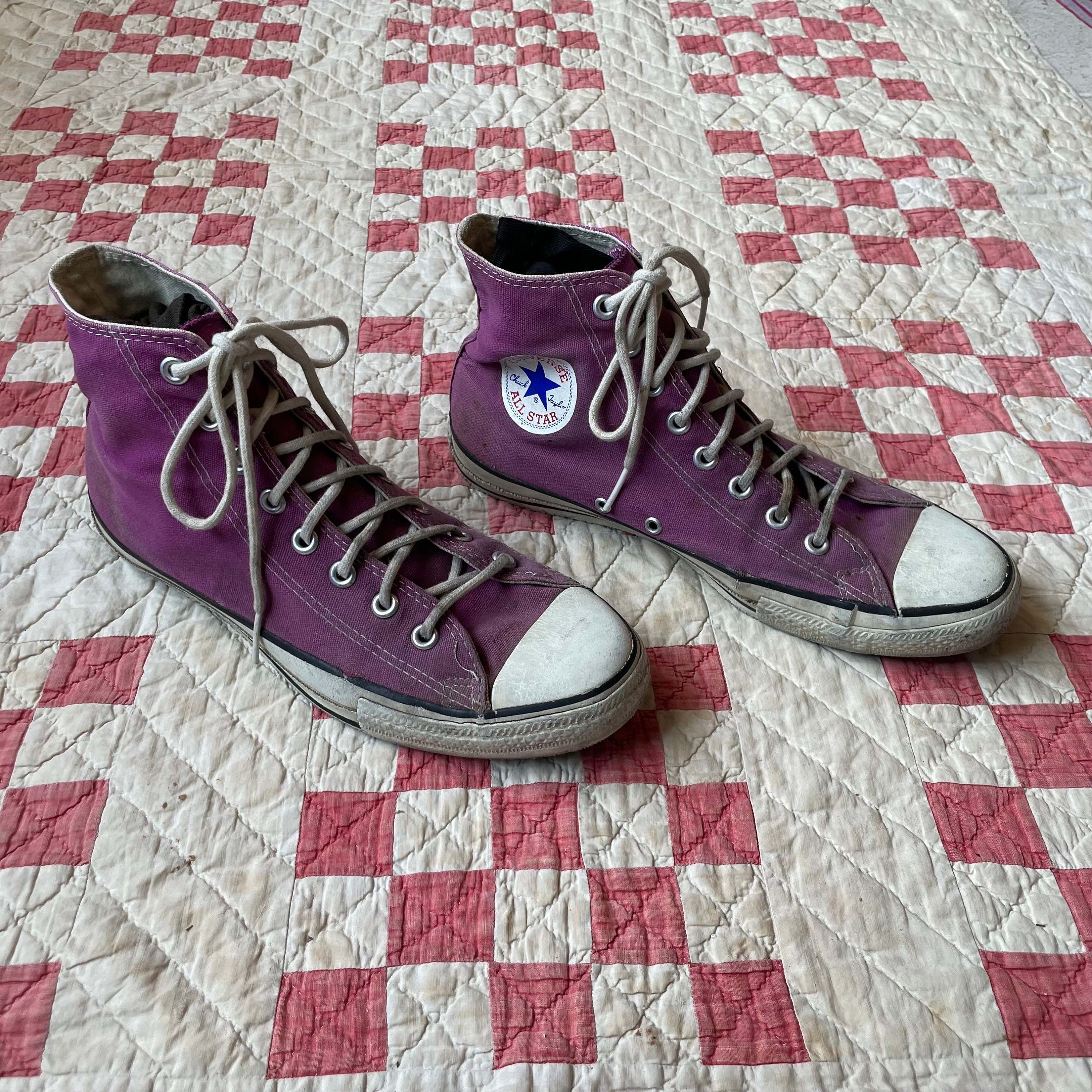 Purple converse high tops outlet