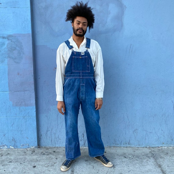 True Vintage 1930s Black Bear Denim Overalls!