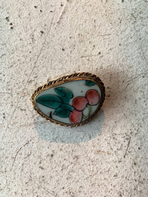 Antique Chinese Porcelain Brooch!