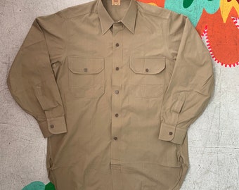 Vintage 40s/50s Union Made Cameron Camolin Work Shirt!