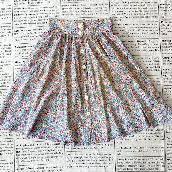 1930’s/1940s True Vintage Feedsack Skirt