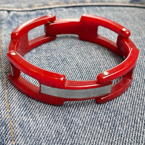1930s Linked Bakelite Bangle RARE