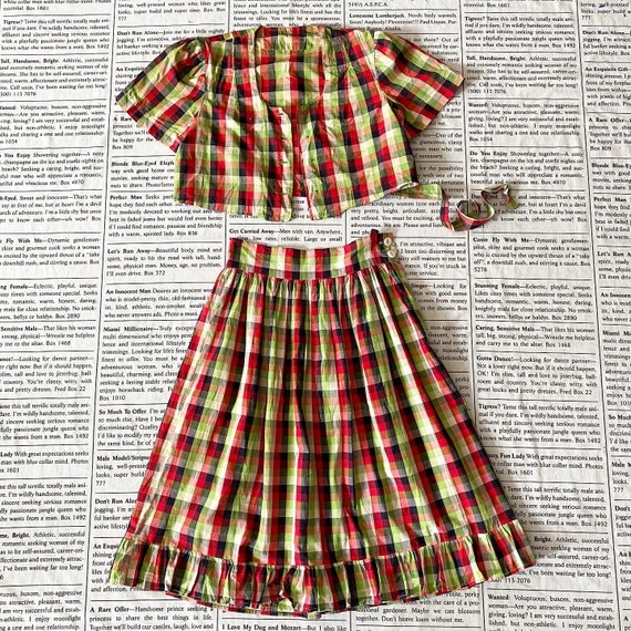 Unfinished True Vintage 1930’s 1940’s Plaid Separa