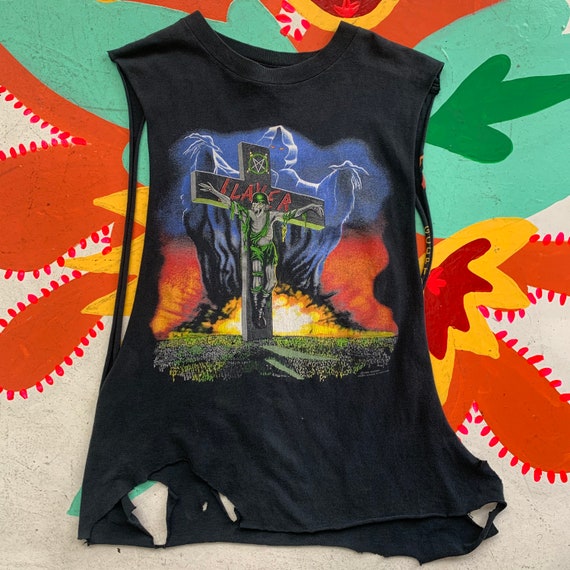 Vintage chopped 1990 Slayer Tee