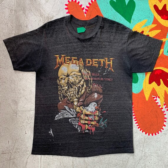 Vintage Megadeth 1987 “Wake-Up Dead” Tour Tee SIGN