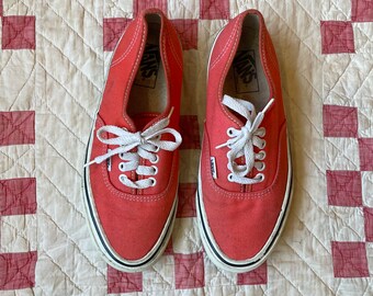 Vintage 80s Vans Skate Sneakers Made in USA Canvas Two Tone