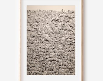 Lámina artística "Jesús alimenta a los 5000", arte mural cristiano minimalista, dibujo lineal de la historia bíblica, el milagro de los panes y los peces, decoración moderna de fe.