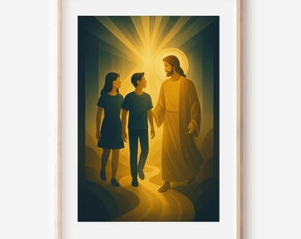 Religious Wall Art Walk With Me, LDS Printable Poster, Young Women 2026 Theme, Come Follow Me Decor