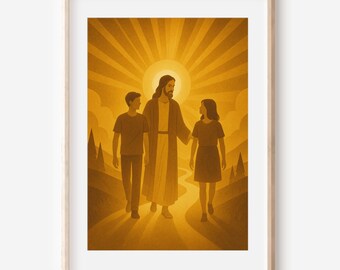 Walk With Me Printable Art, LDS Young Women Poster, 2026 Youth Theme, Religious Christian Home Decor