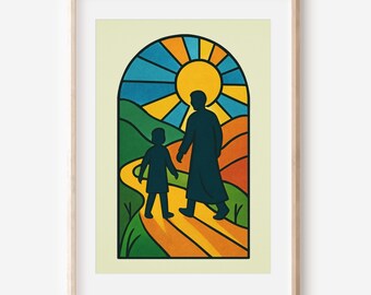 LDS Walk With Me Poster, 2026 Youth Theme Printable, Young Women Decor, Religious Gift, Come Follow Me Art