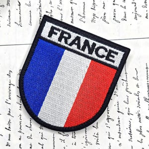 Ecusson France  - Patch Brode Scratch Blason Tricolore