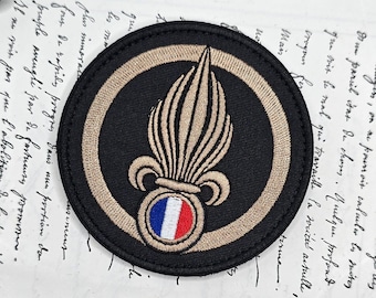 French Foreign Legion Patch - Gold and Black Symbol - Honor and Fidelity - Military Tactical Patch - French Army