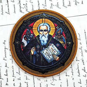 Christian Saint Benedict Patch - Tactical Military Patch - Army - Orthodox Icon Symbol