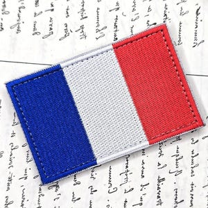 Patch Drapeau Français Brodé – 7×5 Cm – Thermocollant – 100% Polyester – Fabriqué En France – Pour Sac, Tee-shirt Ou Casquette