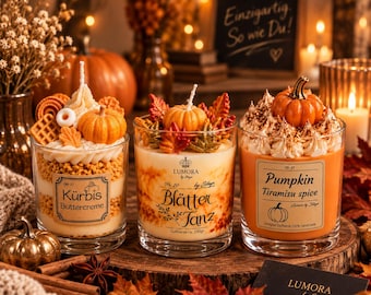 BUNDLE Herbst +++3x Duftkerzen+++  Signature Edition Set Kerzen Duftkerze Geschenk Geschenkidee Cozy Minimal  Deko Homedeko Halloween Kürbis