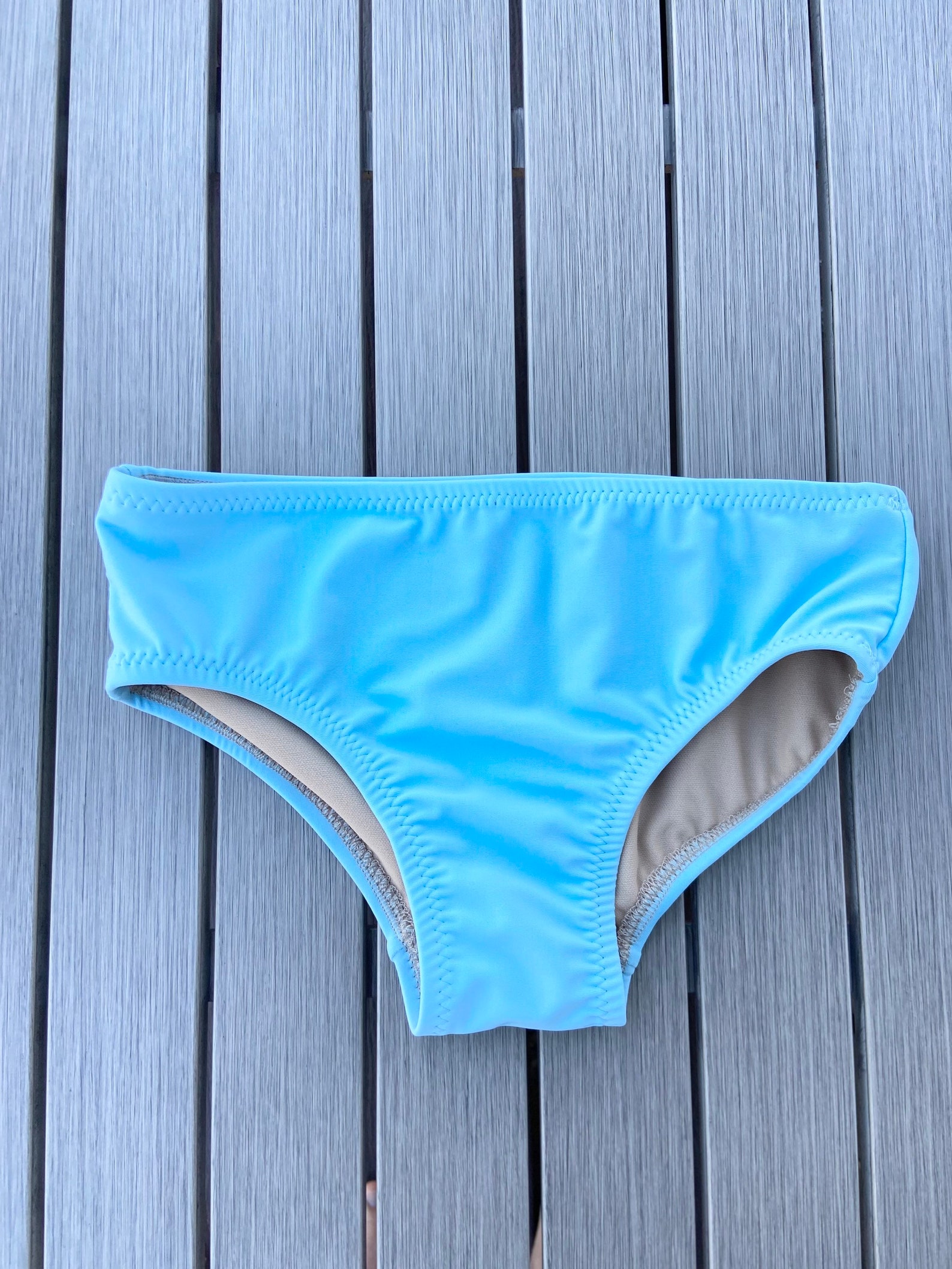 Baby Blue Bikini Bottom Girls Swimwear Etsy