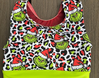 Grinch | Leopard | Christmas | Ellie Dance Crop Top
