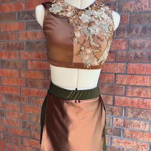 brown dress for dance competitions under $45 Chocolate Indulgence Brown Lace Latin Dress