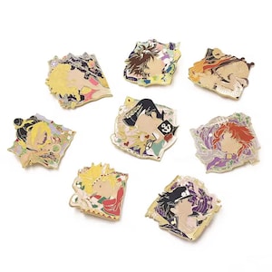 Jojo&#39;s Bizarre Adventure Character Faces Hard Enamel Pin | Anime Accessories | JJBA