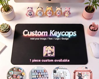 Tecla PBT 1U personalizada / Perfil MAO / Perfil OEM original / Compatible con Cross Switch / Tecla con diseño de anime personalizado, se acepta personalización de 1 unidad