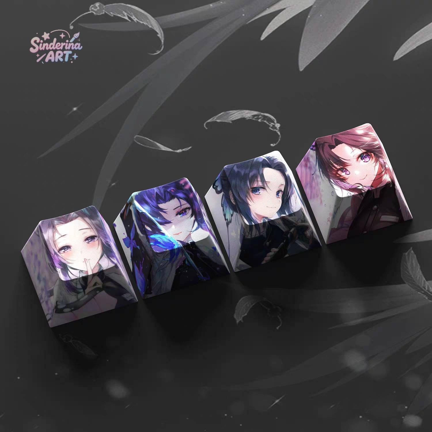 Demon Slayer Chibi Anime Keycap Set, Mechanical Keyboard Artisan ...