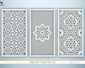 Islamische Musterdateien für Laserschneiden | DXF, SVG, CNC Panels