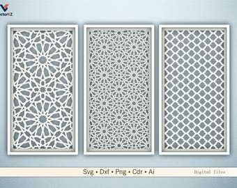 Arabisch Islamische Geometrische Panels Dxf Png Dateien für CNC Laser Metall Dekor