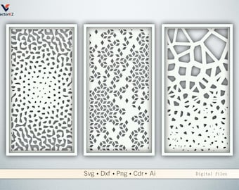 Modernes abstraktes dekoratives Panel Kunst Dxf Png - Laserschnitt-Dateien für die Innen- und Außendekoration