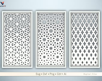 Instant Arabisch Panel Designs - Laser & CNC Cut Files für jedes Projekt, Dxf, svg, png