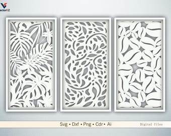 Kaffeemuster Wandtafel SVG DXF PDF - Digitale Laserschnittdatei für Wohnkultur