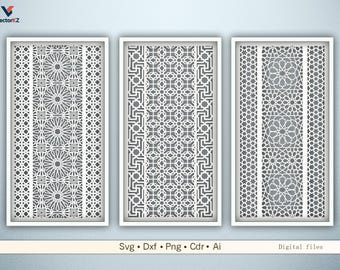 Arabic and Moroccan Geometric Pattern | CNC & Laser Cut Files | Dxf, Svg, Png