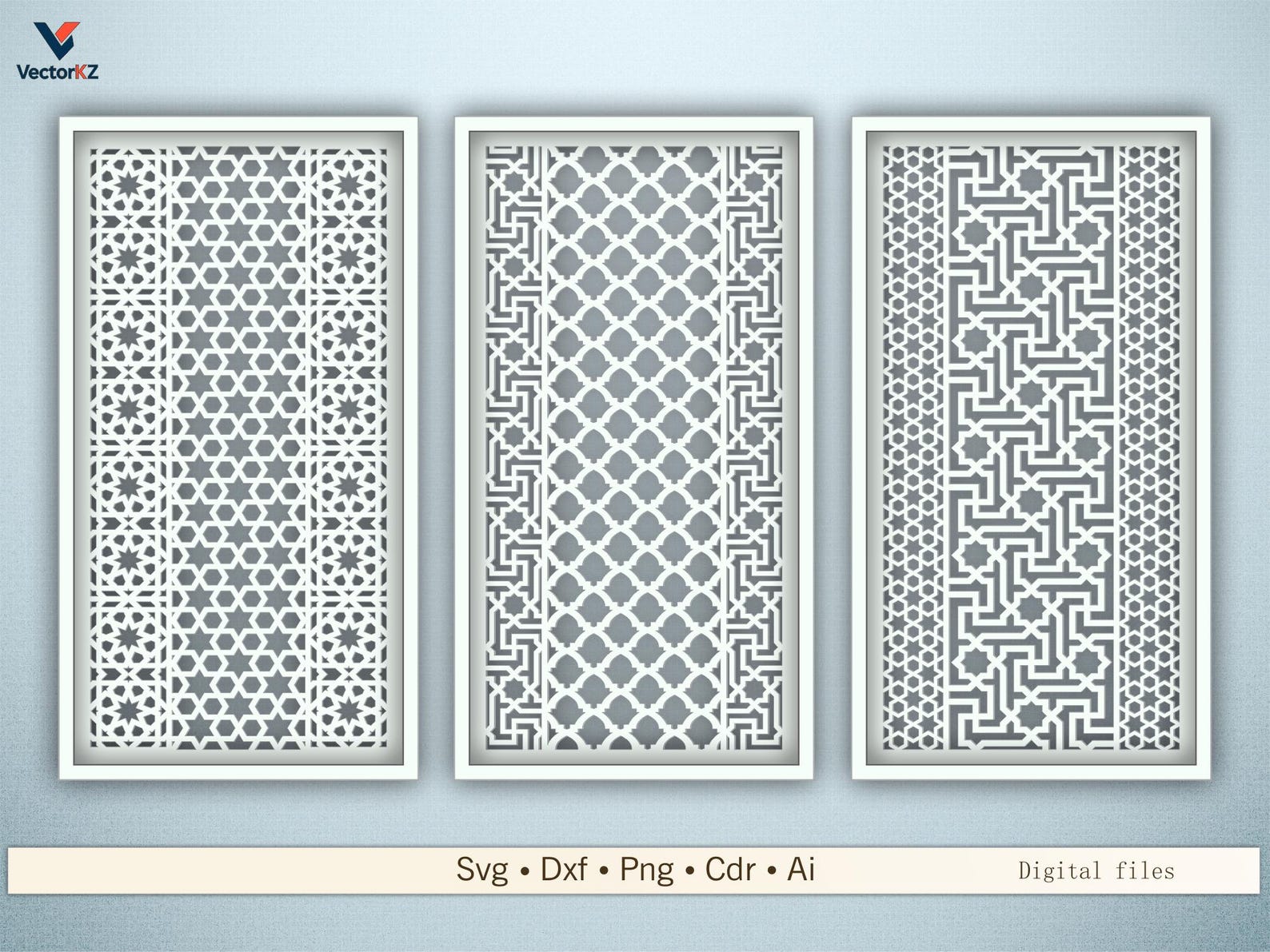 Islamic Moroccan Arab Pattern Panels | Laser Cut CNC Files Dxf Svg Png ...