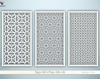 Arabisch Motiv CNC-Dateien | Dekorative Sichtschutzgitter & Zaunelemente Dxf, svg