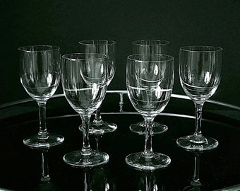 Set of six cordial glasses, ultra thin glass, vintage cordials, vintage liquor glasses