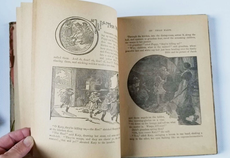 Antique Children's Book, Hoofs and Claws, Illustrated Stories, 1900s image 9
