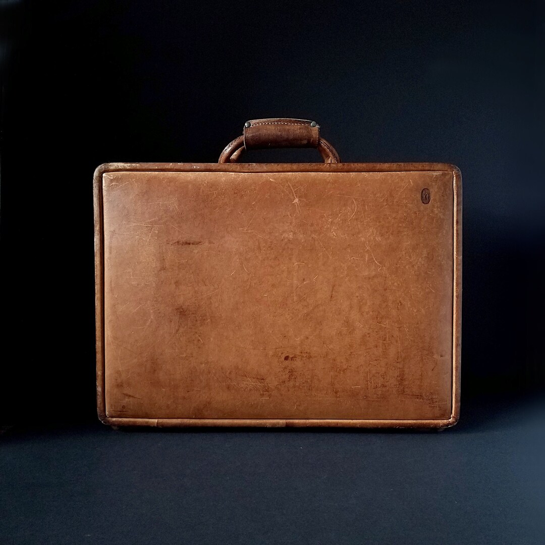 Vintage Hartmann Briefcase, Belting Leather Hard Briefcase, Combination