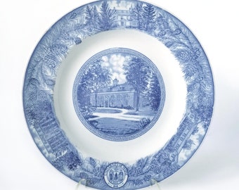 University of Maine, Alumni hall, Wedgwood blue transferware plate