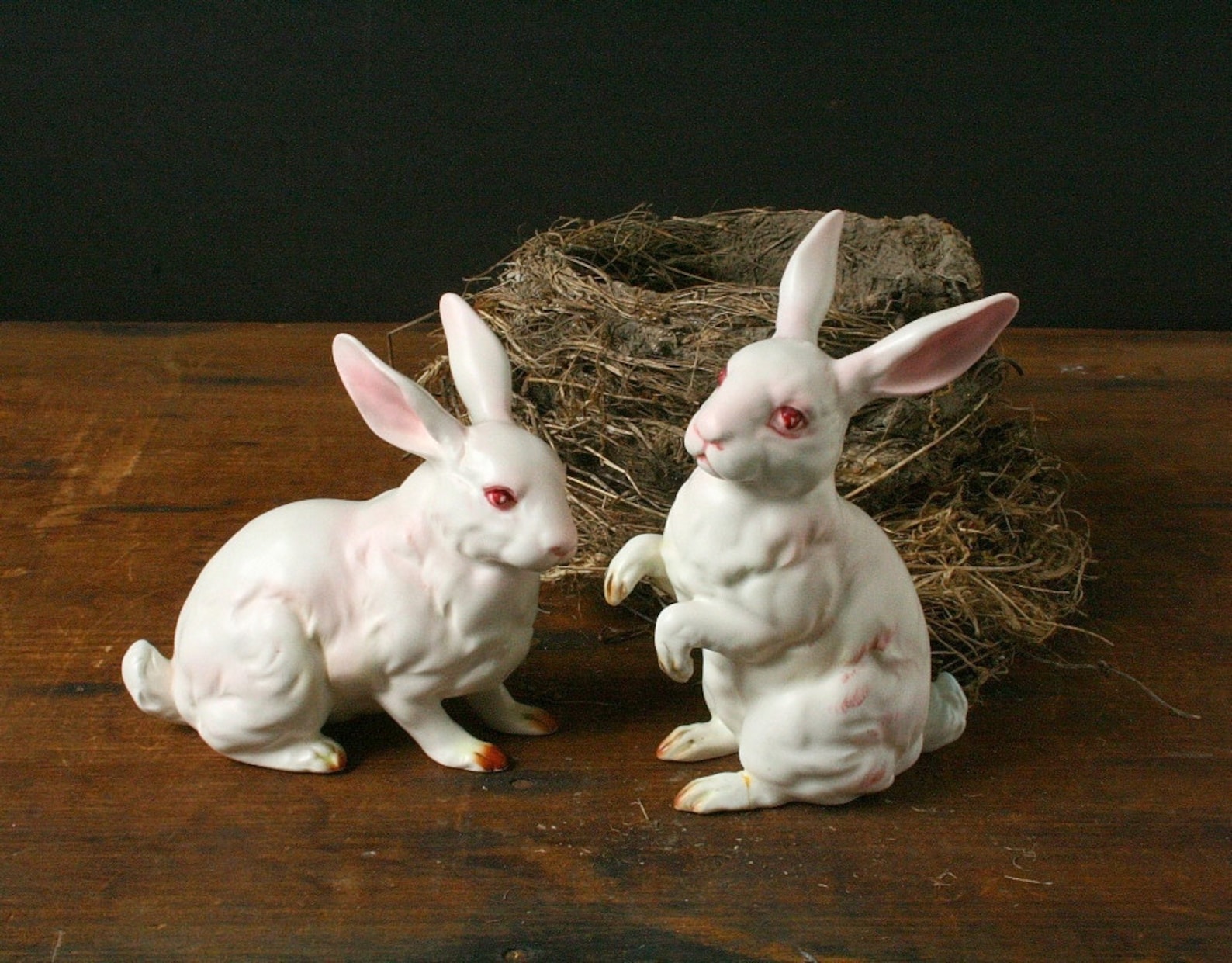 Lefton china rabbits vintage bunnies Etsy