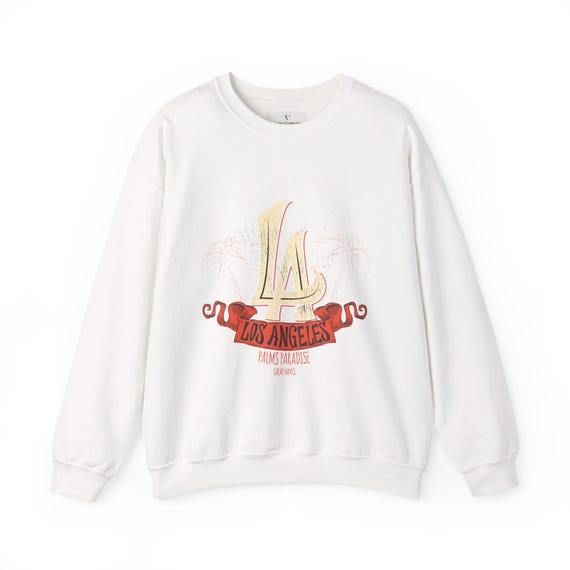 Los Angeles LA Script Logo sweatshirt | Vintage ribbon city graphic
