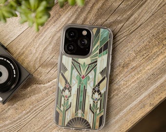 Art Deco Phone Case Clear Case - Geometric Vintage Design